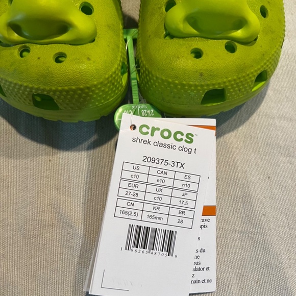 Crocs x Dreamworks Shrek Toddler Clogs C10-NWT - Picture 7 of 7